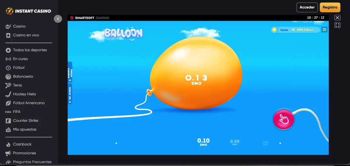 Balloon game auto cashout setting feature Balloon game auto cashout setting feature