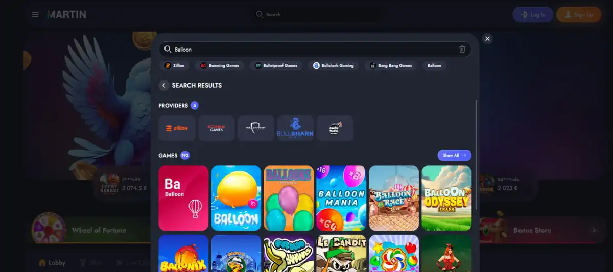 How to deposit and start playing Balloon