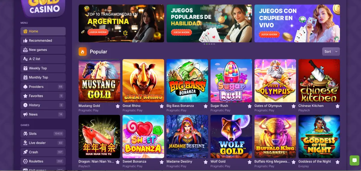 Balloon game demo mode inside Gold casino