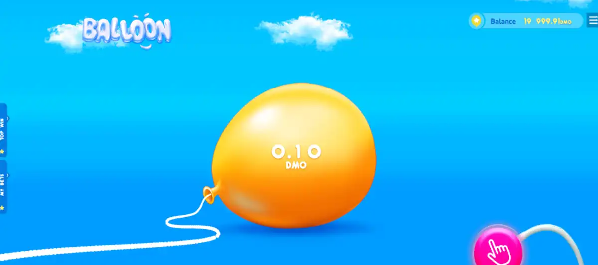 Interfaz del juego basada en multiplicador en Balloon
